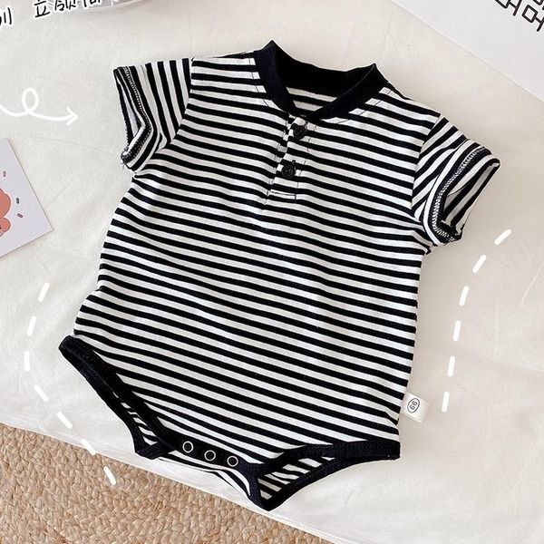 jumpsuits infant kids baby boys short sleeve v-neck outwear toddler born cotton casual striped rompers 0-24m, Blue
jumpsuits infant kids baby boys short sleeve v-neck outwear toddler born cotton casual striped rompers 0-24m, Blue