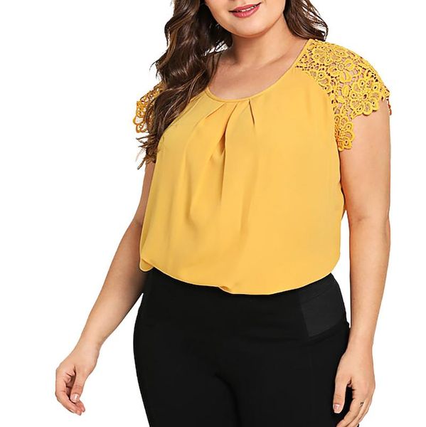 maternity & tees plus size summer fashion floral lace blouse ladies solid tee female women's short sleeve shirt blusas pullovr, White
maternity & tees plus size summer fashion floral lace blouse ladies solid tee female women's short sleeve shirt blusas pullovr, White