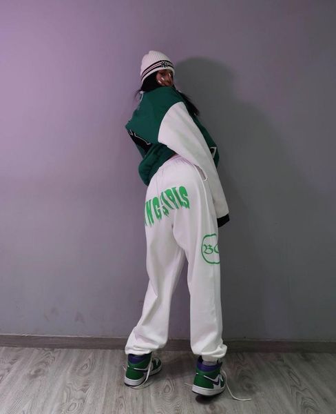 women's pants & capris 2021 trendy white sports loose feet hip-hop jazz trend harajuku plus size casual trousers, Black;white
women's pants & capris 2021 trendy white sports loose feet hip-hop jazz trend harajuku plus size casual trousers, Black;white