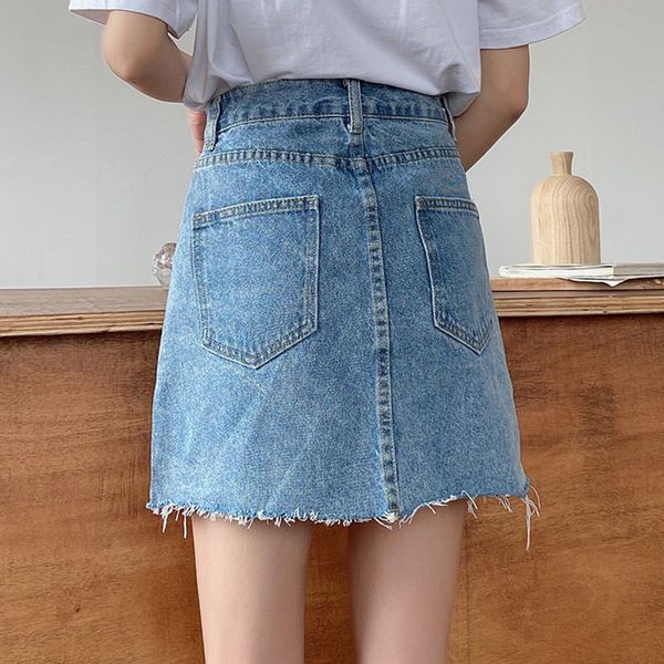 skirts summer high waist a line denim women double pockets korean style tassel blue mini jeans patchwork tz0f, Black
skirts summer high waist a line denim women double pockets korean style tassel blue mini jeans patchwork tz0f, Black