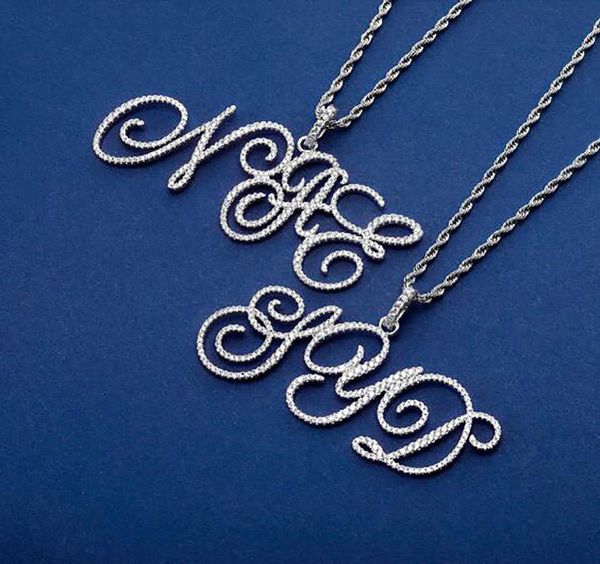 hip hop custom name cursive letters pendant combination with 3mm rope chain zirconia jewelry, Silver
hip hop custom name cursive letters pendant combination with 3mm rope chain zirconia jewelry, Silver