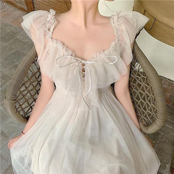 casual dresses sweet kawaii fairy princess mesh dress elegant white spaghetti strap off shoulder party woman 2021 vacation, Black;gray
casual dresses sweet kawaii fairy princess mesh dress elegant white spaghetti strap off shoulder party woman 2021 vacation, Black;gray