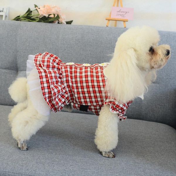 dog apparel summer plaid princess flower dress for small medium dogs puppy wedding cotton breathable pet clothes
dog apparel summer plaid princess flower dress for small medium dogs puppy wedding cotton breathable pet clothes