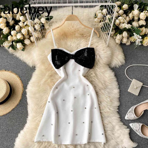 women bow backless strap dress v neck sleeveless slim es summer off shoulder sequins beach short 210512, Black;gray
women bow backless strap dress v neck sleeveless slim es summer off shoulder sequins beach short 210512, Black;gray