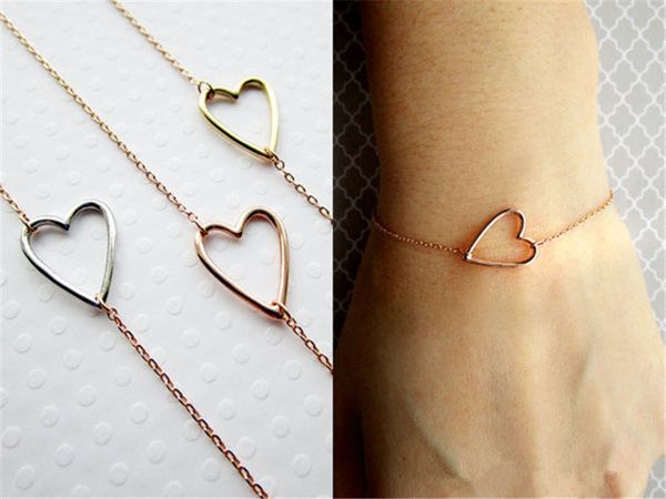 50pcs fashion tiny simple line open heart chain bracelets hollow out wire wrapped love heart geometric minimalist women couple lovers gold c, Golden;silver
50pcs fashion tiny simple line open heart chain bracelets hollow out wire wrapped love heart geometric minimalist women couple lovers gold c, Golden;silver
