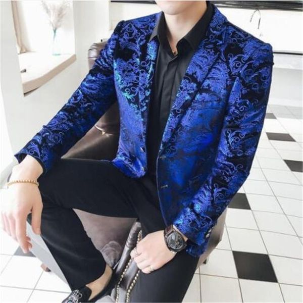 men's suits & blazers 2 button blue velvet blazer men luxury paisley flower pattern fancy 2021 terno masculino plus size 5xl suit jacke, White;black
men's suits & blazers 2 button blue velvet blazer men luxury paisley flower pattern fancy 2021 terno masculino plus size 5xl suit jacke, White;black