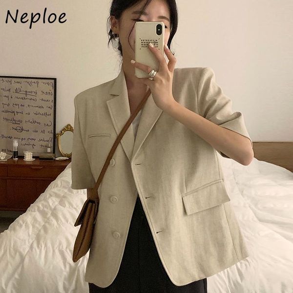 women's jackets neploe turn down collar simple office lady coats women casual summer short sleeve single breasted solid female jacket, Black;brown
women's jackets neploe turn down collar simple office lady coats women casual summer short sleeve single breasted solid female jacket, Black;brown