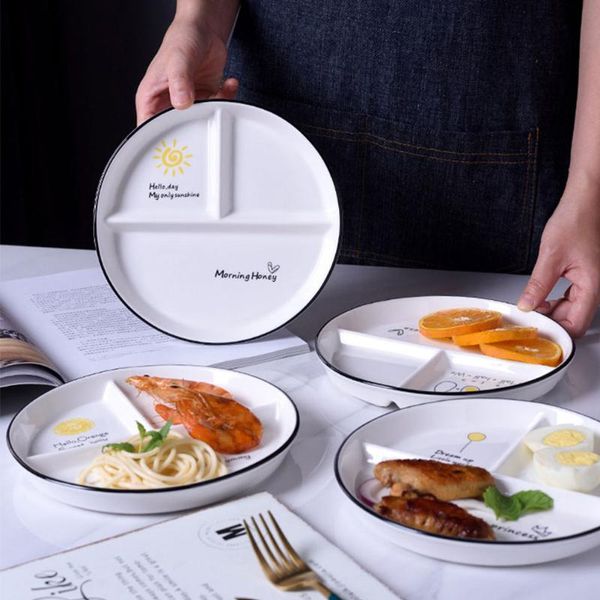 dishes & plates 2pcs 3-grid ceramic kids dinner luncheon plate divided dessert afternoon tea tableware random style
dishes & plates 2pcs 3-grid ceramic kids dinner luncheon plate divided dessert afternoon tea tableware random style