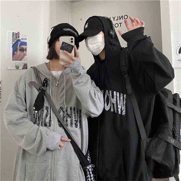 mapogo korean version ins spring thin long sleeve hooded zipper cashew flower english cardigan sweater coat for men and women, Black
mapogo korean version ins spring thin long sleeve hooded zipper cashew flower english cardigan sweater coat for men and women, Black