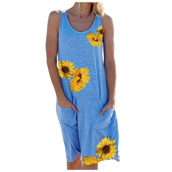 casual style mini beach sundress for women summer 2021 fashion round neck sleeveless tank dress sunflower printing dresses, Black;gray
casual style mini beach sundress for women summer 2021 fashion round neck sleeveless tank dress sunflower printing dresses, Black;gray