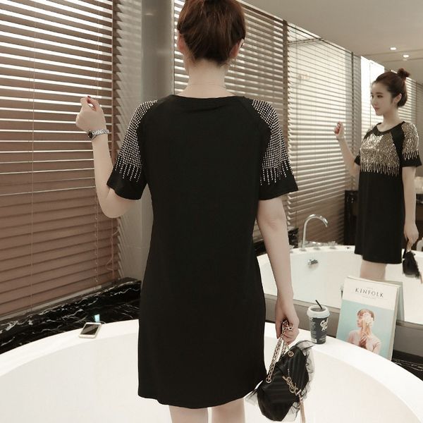 2021women summer dresses 2021 fashion casual short sleeve vestidos rivet diamonds dress shirt loose black dress plus size xxxl, Black;gray
2021women summer dresses 2021 fashion casual short sleeve vestidos rivet diamonds dress shirt loose black dress plus size xxxl, Black;gray