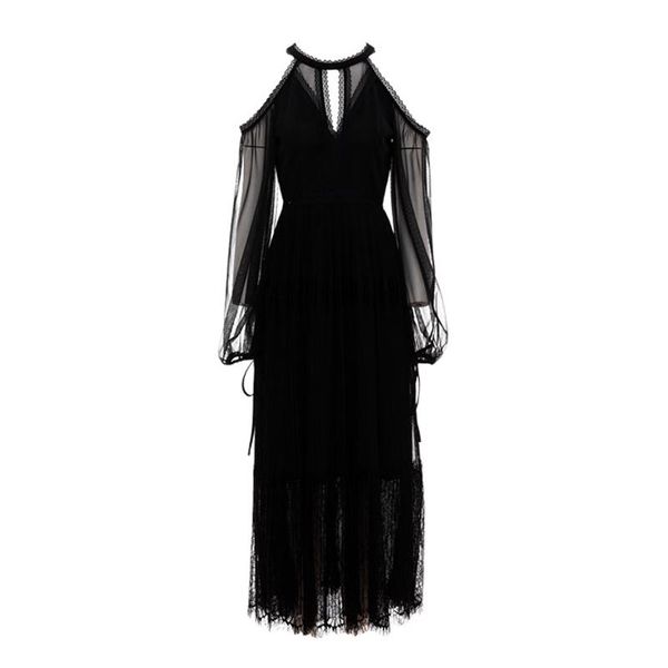 black long sleeve cold shoulder solid loose midi dress halter autumn lace d0643 casual dresses, Black;gray
black long sleeve cold shoulder solid loose midi dress halter autumn lace d0643 casual dresses, Black;gray