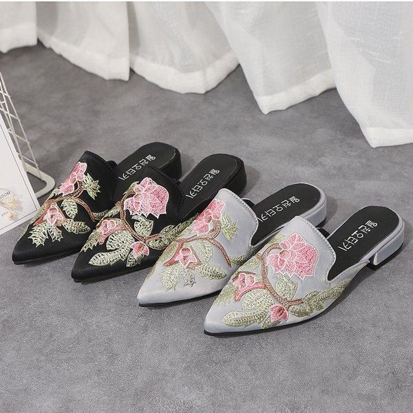 slippers women wearing outside summer pointed embroidery flat-bottomed baotou lazy mueller shoes size 42 women's, Black
slippers women wearing outside summer pointed embroidery flat-bottomed baotou lazy mueller shoes size 42 women's, Black
