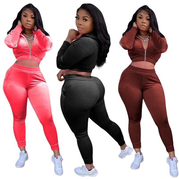 women's two piece pants 2021 winter women velvet set cropped hoodie + skinny bodycon legging sports jogger outfits wholesale, White
women's two piece pants 2021 winter women velvet set cropped hoodie + skinny bodycon legging sports jogger outfits wholesale, White