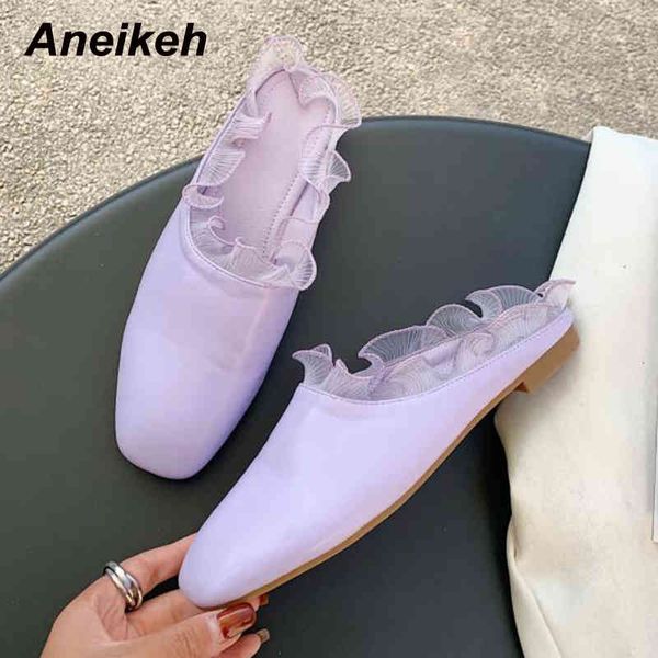spring/autumn shoes fashion women's pu classic heel square toe slippers shallow roman ruffles solid leisure lace 210507, Black
spring/autumn shoes fashion women's pu classic heel square toe slippers shallow roman ruffles solid leisure lace 210507, Black