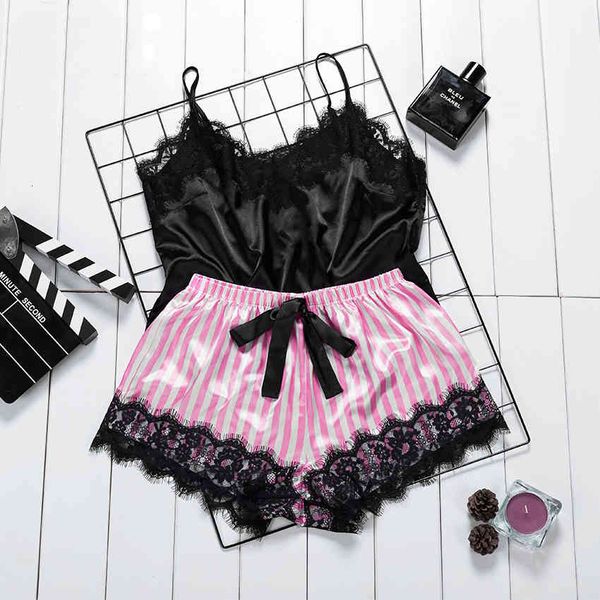 other panties 2021030448 lingerie women striped satin silk lace sleepwear floral v neck sleeveless +nightwear shorts paja, Black;white
other panties 2021030448 lingerie women striped satin silk lace sleepwear floral v neck sleeveless +nightwear shorts paja, Black;white