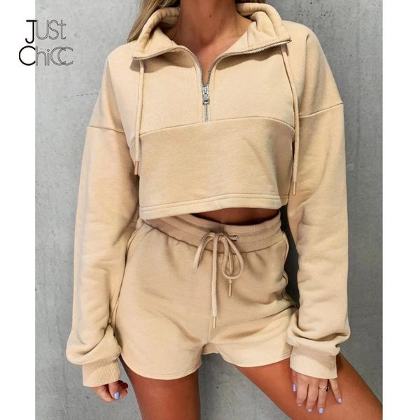 women's tracksuits dressmecb khaki solid autumn winter two piece set zip cotton crop and shorts stand collar casual setdrawstring outfi, Gray
women's tracksuits dressmecb khaki solid autumn winter two piece set zip cotton crop and shorts stand collar casual setdrawstring outfi, Gray