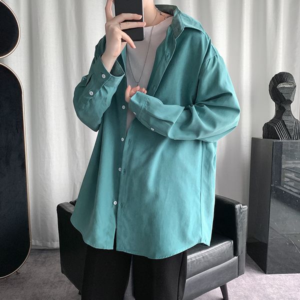 men's casual shirts embroidered heart-shaped white shirt, button ins style, for students, White;black
men's casual shirts embroidered heart-shaped white shirt, button ins style, for students, White;black