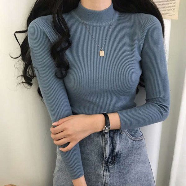 women's sweaters sweater amy way basic versatile slim solid color t-shirt with high collar and long sleeves inside eg0h, White;black
women's sweaters sweater amy way basic versatile slim solid color t-shirt with high collar and long sleeves inside eg0h, White;black