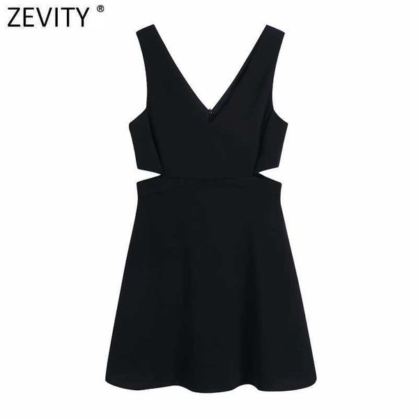 zevity women deep v neck side hollow out black sling mini dress femme chic summer wear casual slim party vestido ds8113 210603, Black;gray
zevity women deep v neck side hollow out black sling mini dress femme chic summer wear casual slim party vestido ds8113 210603, Black;gray