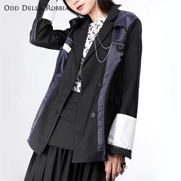 women's suits & blazers odddellarobbia women blazer korean style fashion stitching color matching single breasted long sleeved coat ol, White;black
women's suits & blazers odddellarobbia women blazer korean style fashion stitching color matching single breasted long sleeved coat ol, White;black