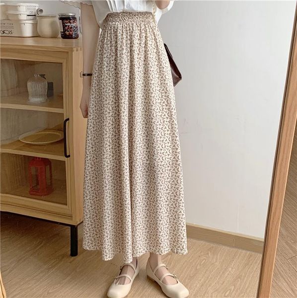 skirts chiffon floral skirt mid length style women's retro a-line in spring and summer, Black
skirts chiffon floral skirt mid length style women's retro a-line in spring and summer, Black