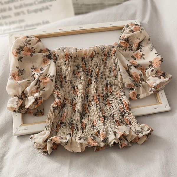 women's blouses & shirts sweet floral print chiffon blouse women fashion casual slash neck shirt, White
women's blouses & shirts sweet floral print chiffon blouse women fashion casual slash neck shirt, White