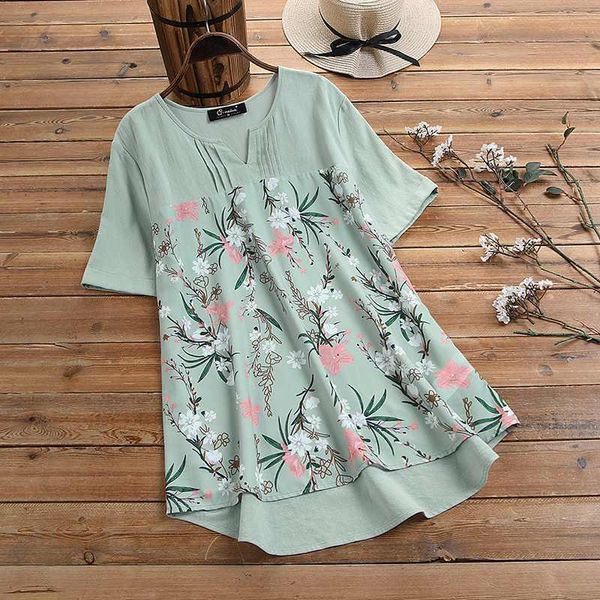 women's blouses & shirts women short sleeve summer 2021 vintage floral patchwork blouse female casual cotton linen tunic blusas plus s, White
women's blouses & shirts women short sleeve summer 2021 vintage floral patchwork blouse female casual cotton linen tunic blusas plus s, White