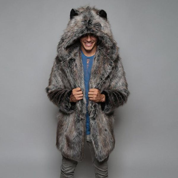men's fur & faux brand parka oversized overcoat warm thick fashion men hooded long coat jacket outwear outfit man, Black
men's fur & faux brand parka oversized overcoat warm thick fashion men hooded long coat jacket outwear outfit man, Black