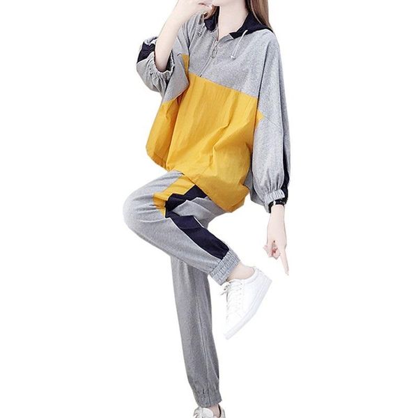 two piece dress fashion casual tracksuit for women 2021 spring and autumn set loose korean version was thin, White
two piece dress fashion casual tracksuit for women 2021 spring and autumn set loose korean version was thin, White