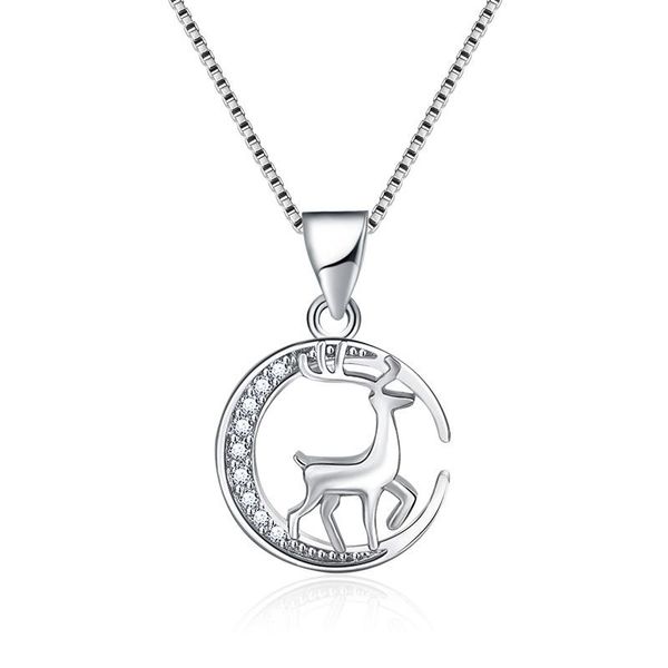 pendant necklaces exquisite moon zircon elk animal necklace elegant women's wedding silver color clavicle chain christmas jewelry gift
pendant necklaces exquisite moon zircon elk animal necklace elegant women's wedding silver color clavicle chain christmas jewelry gift