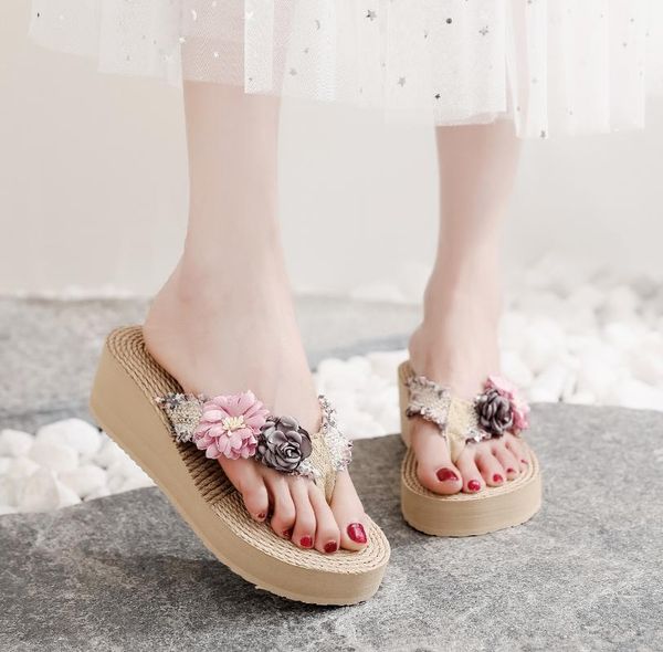 slippers rubber flip flops high-heeled shoes lady flower womens outdoor slides shale female beach on a wedge low hawaiian sabot, Black
slippers rubber flip flops high-heeled shoes lady flower womens outdoor slides shale female beach on a wedge low hawaiian sabot, Black