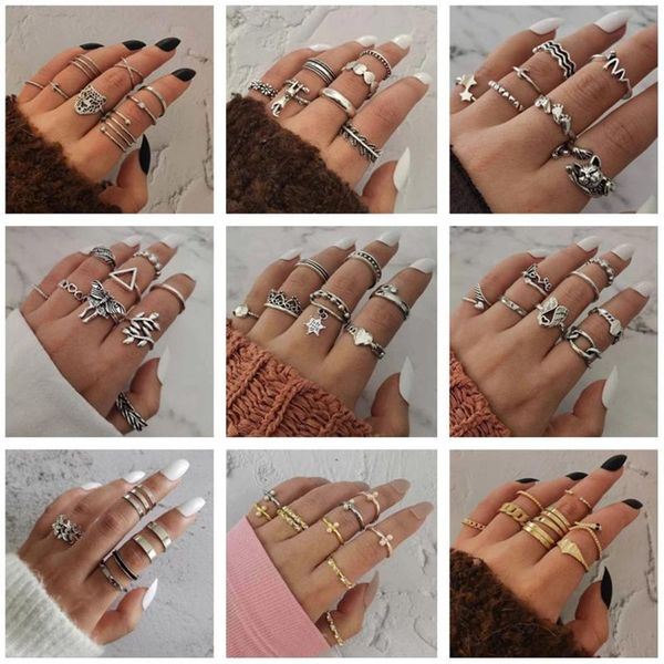 cluster rings vintage star love wing letter cat butterfly ring set for women girl gold silver color carved geometric knuckle midi, Golden;silver
cluster rings vintage star love wing letter cat butterfly ring set for women girl gold silver color carved geometric knuckle midi, Golden;silver