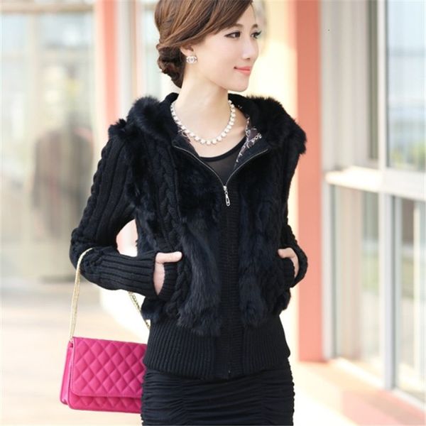 women's wool & blends autumn winter faux rabbit fur jacket women hooded knitted short coat fashion long sleeve sweater plus s 0d8d, Black
women's wool & blends autumn winter faux rabbit fur jacket women hooded knitted short coat fashion long sleeve sweater plus s 0d8d, Black