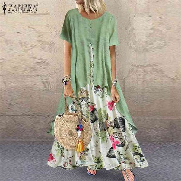 zanzea pacthwork long dress summer short sleeve women vintage floral printed sundress casual retro party vestido femme dresses, Black;gray
zanzea pacthwork long dress summer short sleeve women vintage floral printed sundress casual retro party vestido femme dresses, Black;gray