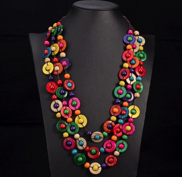 hand-woven long necklace, bohemian ethnic style coconut shell pendant, colorful multi-layer bead necklace gc389, Golden;silver
hand-woven long necklace, bohemian ethnic style coconut shell pendant, colorful multi-layer bead necklace gc389, Golden;silver