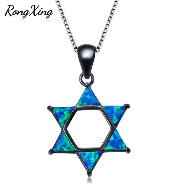 pendant necklaces rongxing classic hexagram white/blue fire opal for women black gold filled birthstone necklace jewelry nl0176, Silver
pendant necklaces rongxing classic hexagram white/blue fire opal for women black gold filled birthstone necklace jewelry nl0176, Silver