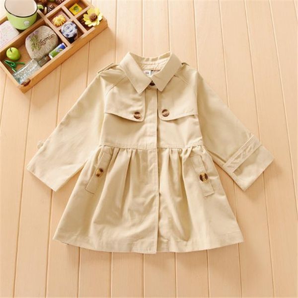 jackets autumn girls long plaid windbreaker jacket children's clothing, Blue;gray 
jackets autumn girls long plaid windbreaker jacket children's clothing, Blue;gray