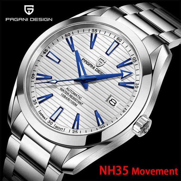 pagani design 40mm stainless men mechanical watch luxury sapphire crystal automatic watches 100m waterproof japan nh35 watch men, Silver
pagani design 40mm stainless men mechanical watch luxury sapphire crystal automatic watches 100m waterproof japan nh35 watch men, Silver