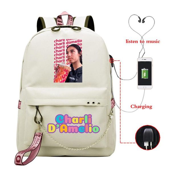 backpack mochila charli d'amelio women school bags for teenage girls usb charging lapfemale travel backbag
backpack mochila charli d'amelio women school bags for teenage girls usb charging lapfemale travel backbag