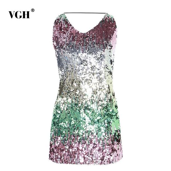 vgh patchwork sequin dress for women halter collar sleeveless high waist lace up party dresses female summer fashionable 210421, Black;gray
vgh patchwork sequin dress for women halter collar sleeveless high waist lace up party dresses female summer fashionable 210421, Black;gray