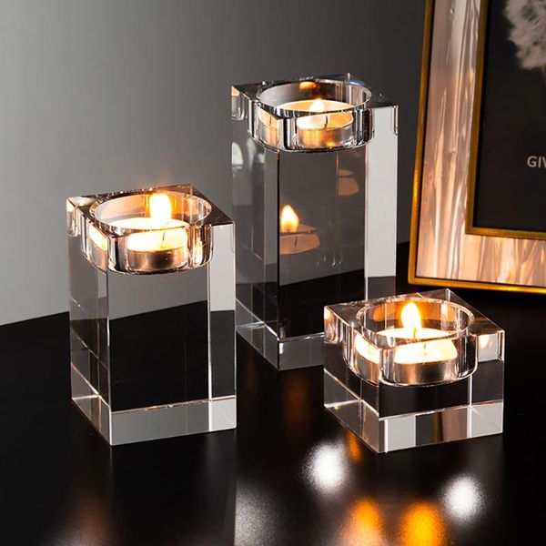 candle holders nordic crystal solid clear square glass tealight candlestick for wedding home decoration centerpiece
candle holders nordic crystal solid clear square glass tealight candlestick for wedding home decoration centerpiece