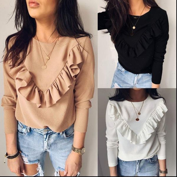 long sleeve elegant office work women shirts ruffles o neck khaki white black autumn winter blusas
long sleeve elegant office work women shirts ruffles o neck khaki white black autumn winter blusas