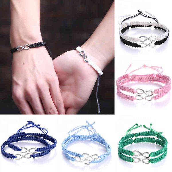 2pcs/set friendship bracelet for men women handmade braided rope infinity love couples set fashion jewelry, Golden;silver
2pcs/set friendship bracelet for men women handmade braided rope infinity love couples set fashion jewelry, Golden;silver