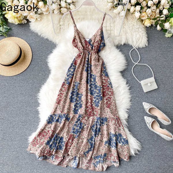 women bohemian dress summer v-neck spaghetti strap floral slim retro chic wild female fashion dresses 210531, Black;gray
women bohemian dress summer v-neck spaghetti strap floral slim retro chic wild female fashion dresses 210531, Black;gray