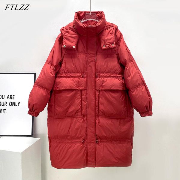 women's down & parkas ftlzz winter high waist hooded long feather jacket women casual loose windbreak snow warm outwear lady 90% white, Black
women's down & parkas ftlzz winter high waist hooded long feather jacket women casual loose windbreak snow warm outwear lady 90% white, Black