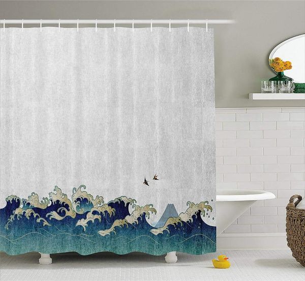 shower curtains japanese wave curtain, aquatic swirls flying birds of ocean ukiyo-e style artwork grunge print
shower curtains japanese wave curtain, aquatic swirls flying birds of ocean ukiyo-e style artwork grunge print