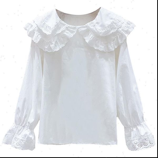 spring autumn style solid womens shirt color peter pan collar long sleeve ruffles elegant casual dd8436, White
spring autumn style solid womens shirt color peter pan collar long sleeve ruffles elegant casual dd8436, White