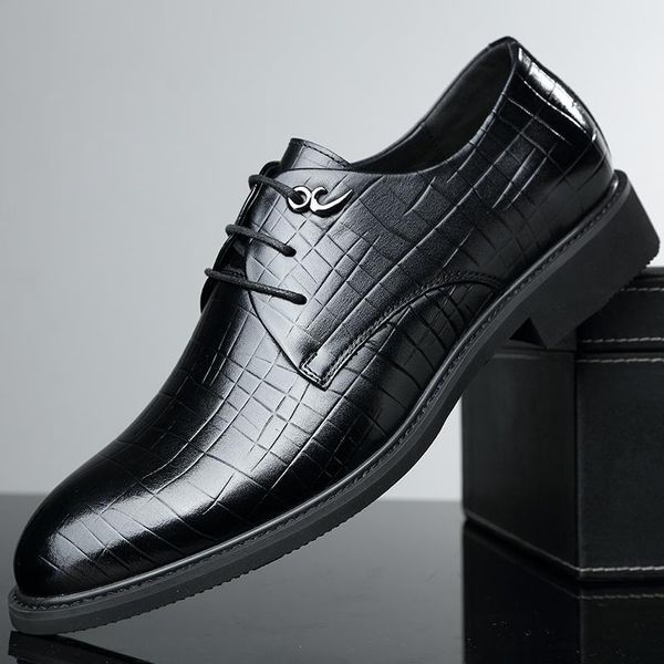 men dress shoes man fashion footwear casual lace up classic brand designer luxury genuine leahter wedding, Black
men dress shoes man fashion footwear casual lace up classic brand designer luxury genuine leahter wedding, Black