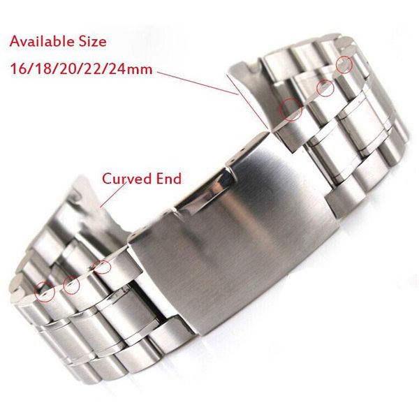 watch bands curved end stainless steel watvhabdn 16mm 18mm 20mm 22mm 24mm black & silver men's bracele free, Black;brown
watch bands curved end stainless steel watvhabdn 16mm 18mm 20mm 22mm 24mm black & silver men's bracele free, Black;brown